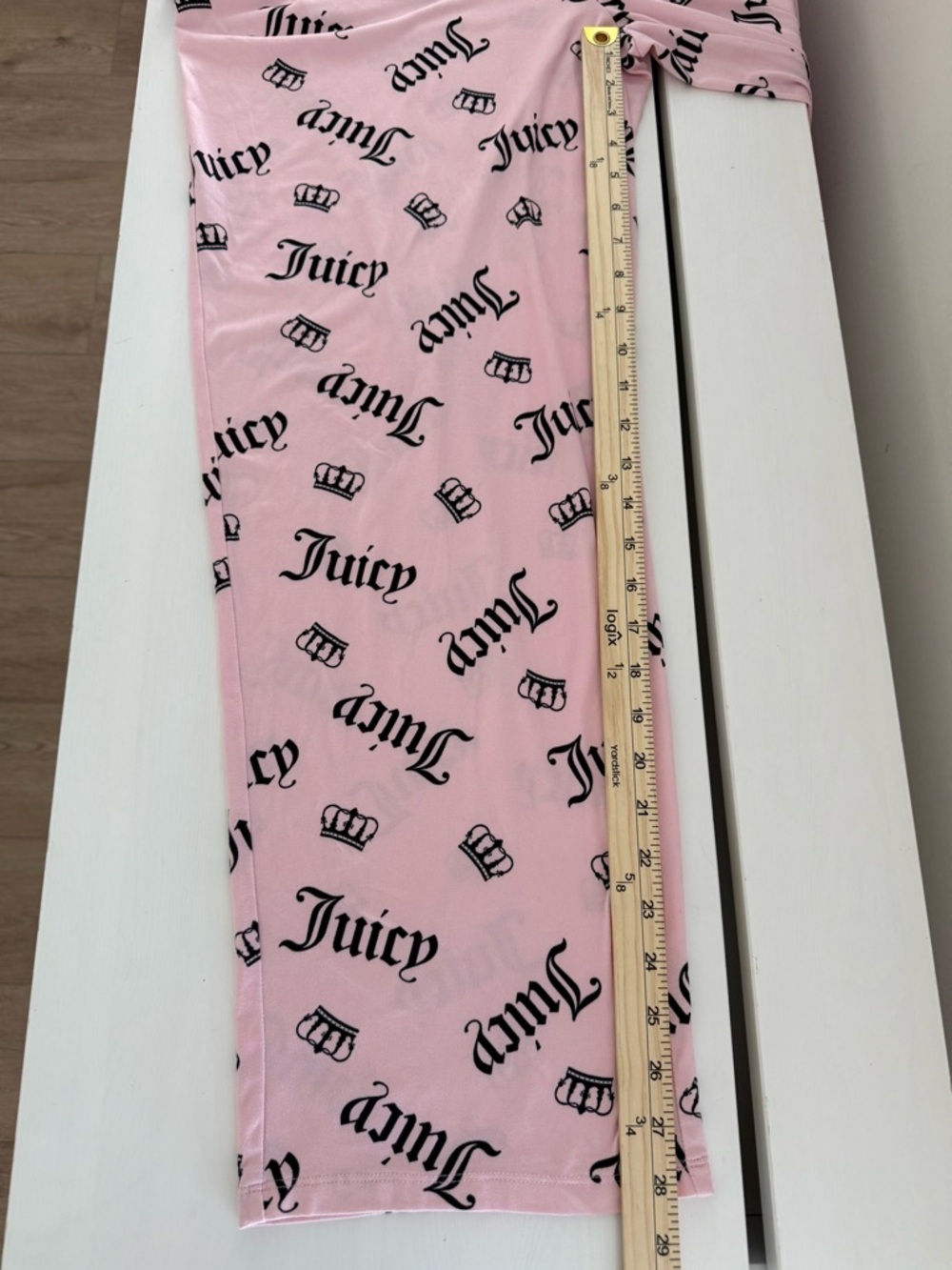 Juicy Couture Pink Logo Pajama Set Crown Print Y2K Size L - Picture 9 of 9